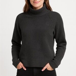 The North Face Gray Textured Turtleneck Pullover XS